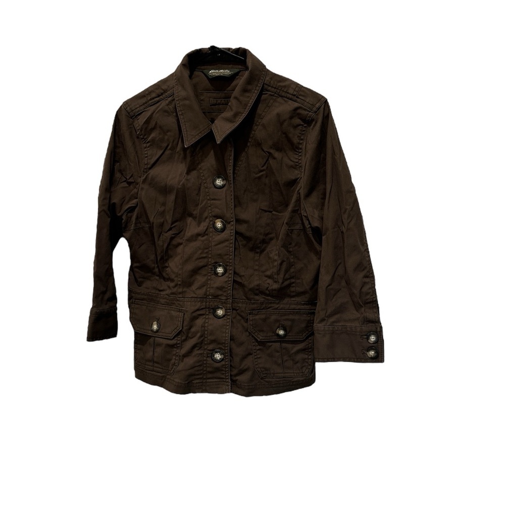 🌺Eddie Bauer Brown Quilted Trench Coat